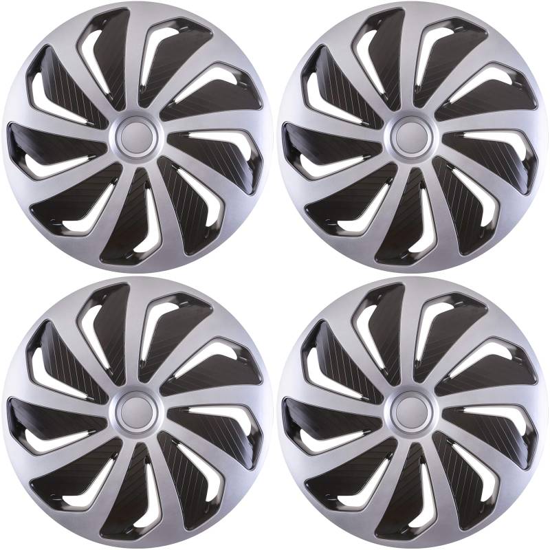 Versaco WINDSB15 Radzierblenden für Autos, 15 Zoll (38,1 cm), 9 Speichen, 4 Stück, inkl. Montage/Anleitung von VERSACO