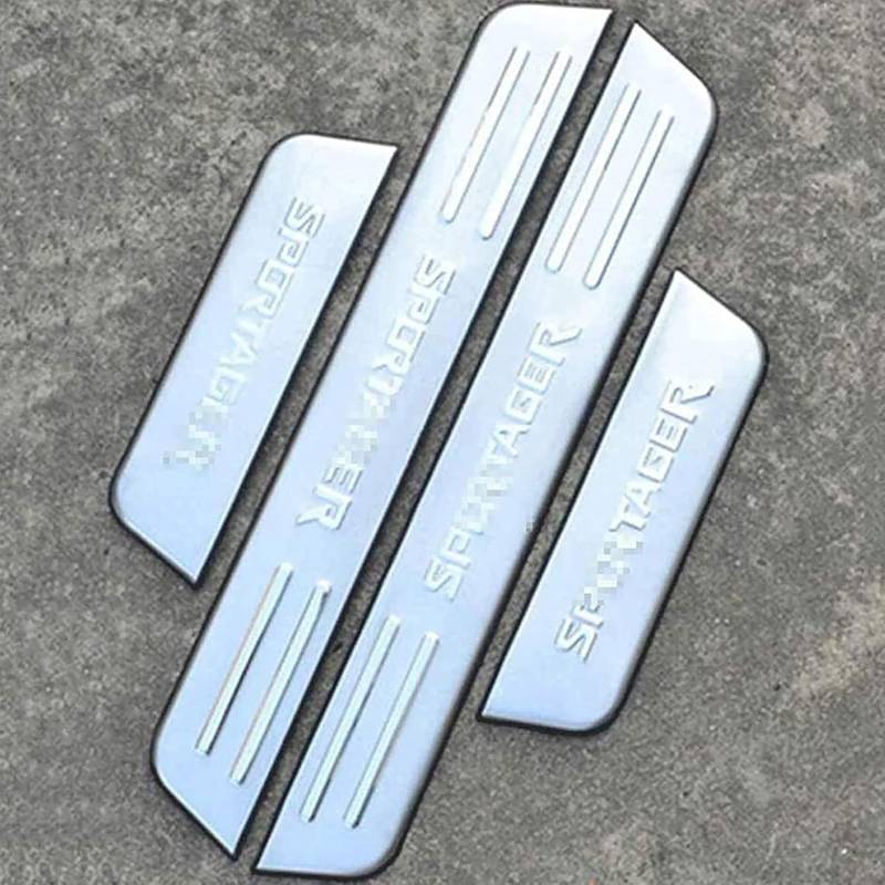 4 Stück Auto Einstiegsleisten Schutz für KIA Sportage R 2011 2012 2013 2014 2015, Edelstahl äußere Trittplatten, Autotürschwellenleiste Schwellerleisten Auto Tuning Zubehör von VERVELINK