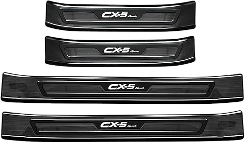 4 Stück Auto Einstiegsleisten Schutz für Mazda CX5 CX-5 2017-2021, Edelstahl äußere Trittplatten, Autotürschwellenleiste Schwellerleisten Auto Tuning Zubehör von VERVELINK