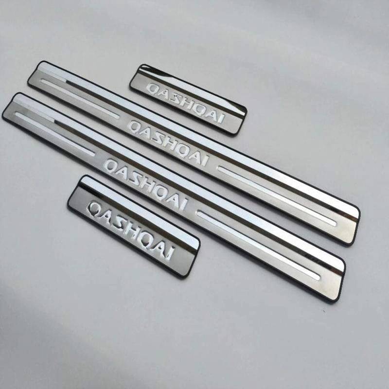 4 Stück Auto Einstiegsleisten Schutz für NIS-san Qashqai J10 2007-2013, Edelstahl äußere Trittplatten, Autotürschwellenleiste Schwellerleisten Auto Tuning Zubehör von VERVELINK