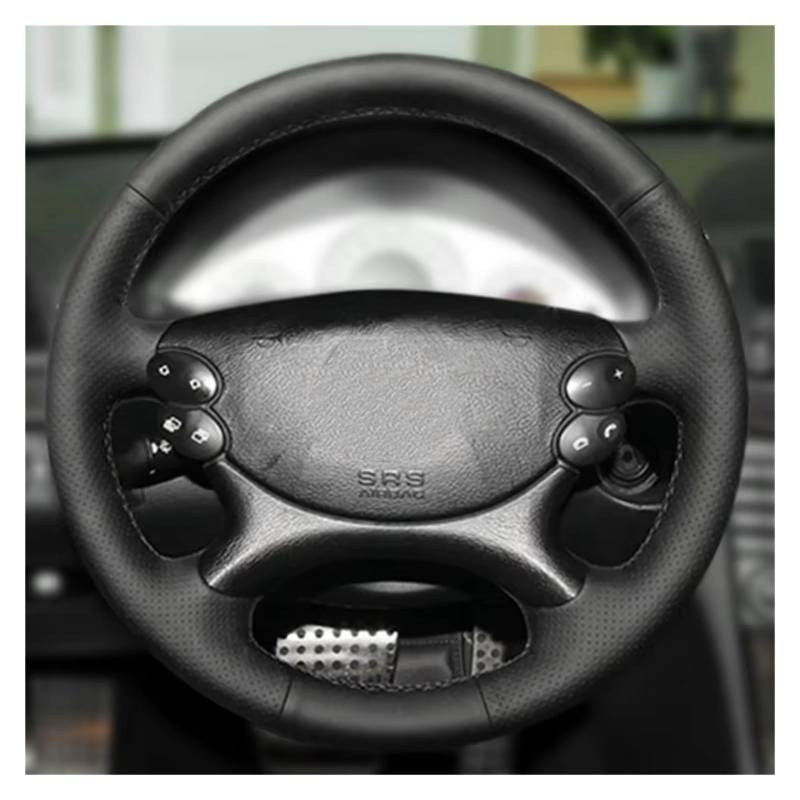 Auto Lenkradbezug Für Benz EG Für CLK Für CLS SL Klasse W211 C209 A209 C219 W463 R230 Auto Lenkrad Schwarz Leder Abdeckung Geflecht Lenkrad Auto Lenkradhüllen von VETJMUA