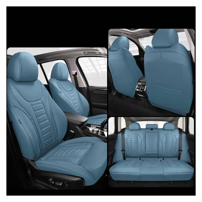 Für A4 Tt A1 A3 A5 Für Sportback A6 C5 C7 C4 Q2 Q3 Q5 Q7 Autositzbezüge Luxus-Lederkissen Autozubehör Autositzbezug(Full Set-Blue) von VETJMUA