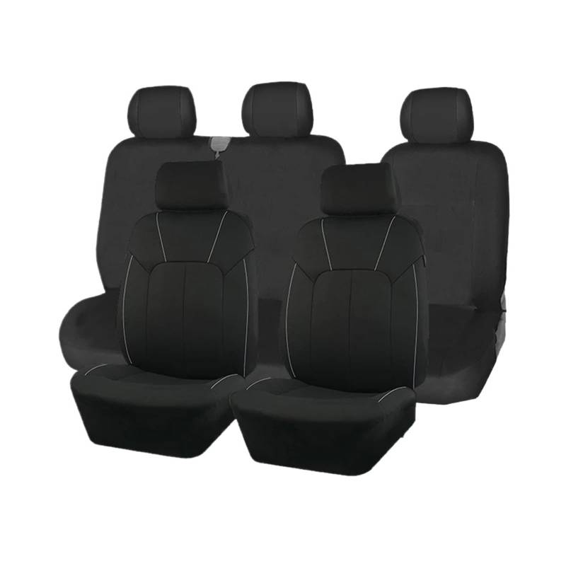 Für Auto 2 + 1 Typ Split Auto Sitz Abdeckung Polyester Mit Airbag Kompatibel Universal Sitzbezüge Autositzbezug(Gray Line) von VETJMUA