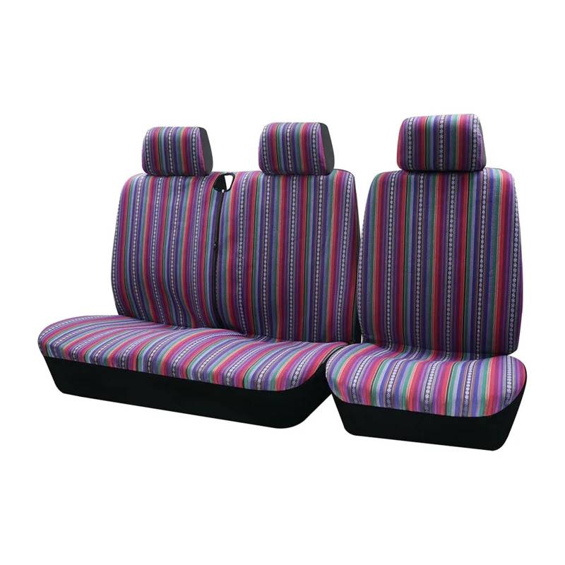 Für Citroen Für Jumper Für Jumpy 2 + 1 Universal Gestreifte Farbe Auto Sitzbezüge Autositzbezug(C) von VETJMUA