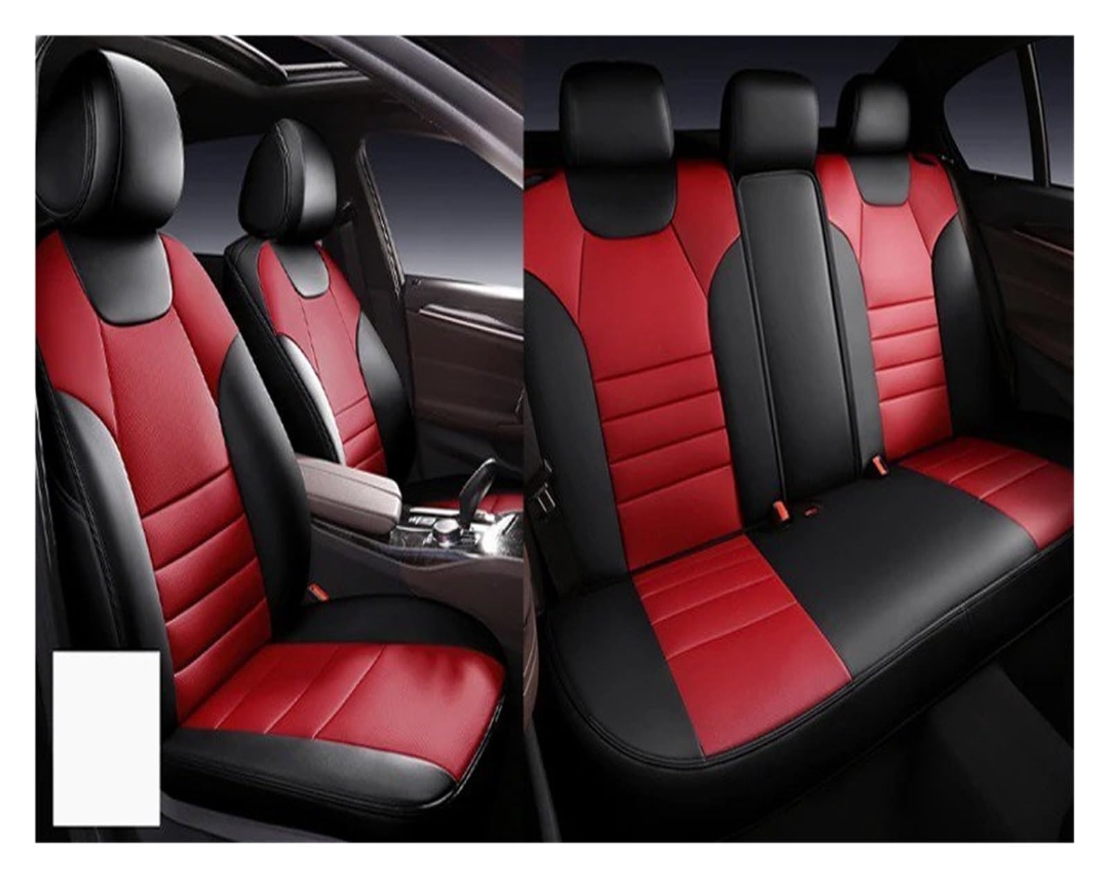 Für Kia Für Sportage Für Sorento Für Stonic Für Soul Für Rio Für Optima Autositzbezug Vordere Reihe Und Kompletter Satz Sitzbezüge Autositzbezug(5*Black Red) von VETJMUA
