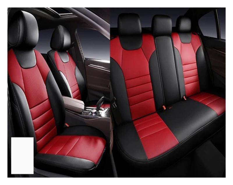 Für Kia Für Sportage Für Sorento Für Stonic Für Soul Für Rio Für Optima Autositzbezug Vordere Reihe Und Kompletter Satz Sitzbezüge Autositzbezug(5*Black Red) von VETJMUA