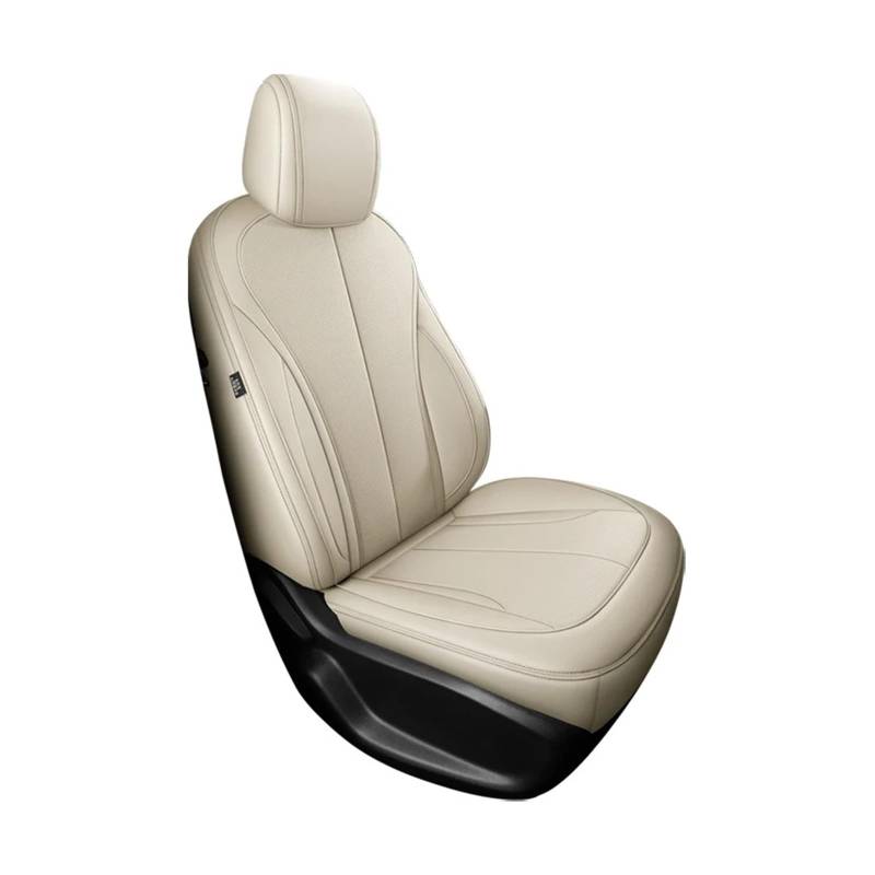 Für Tesla Für Modell 3/Y 2023 2024 Autositzbezüge Wasserdichtes Leder Luxus Auto-Innenausstattung Autositzbezug(1 Piece-Beige) von VETJMUA