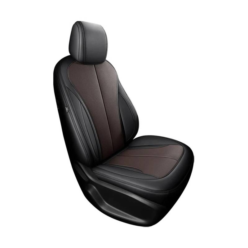 Für Tesla Für Modell 3/Y 2023 2024 Autositzbezüge Wasserdichtes Leder Luxus Auto-Innenausstattung Autositzbezug(1 Piece-Black Coffee) von VETJMUA