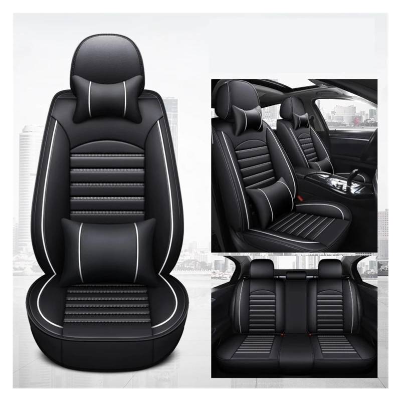 Für Toyota Für Raize Für Corolla PU Leder Auto Sitz Abdeckung Komplette Set Auto Zubehör Autositzbezug(B 9 Pieces) von VETJMUA