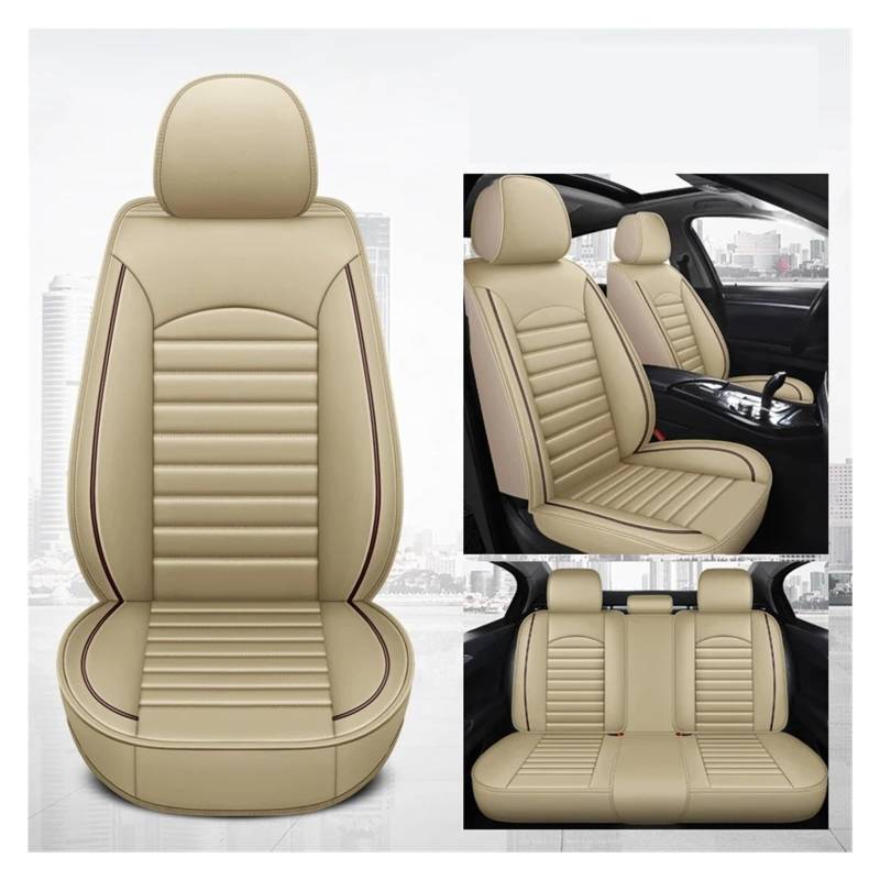 Für Toyota Für Raize Für Corolla PU Leder Auto Sitz Abdeckung Komplette Set Auto Zubehör Autositzbezug(E 5 Pieces) von VETJMUA