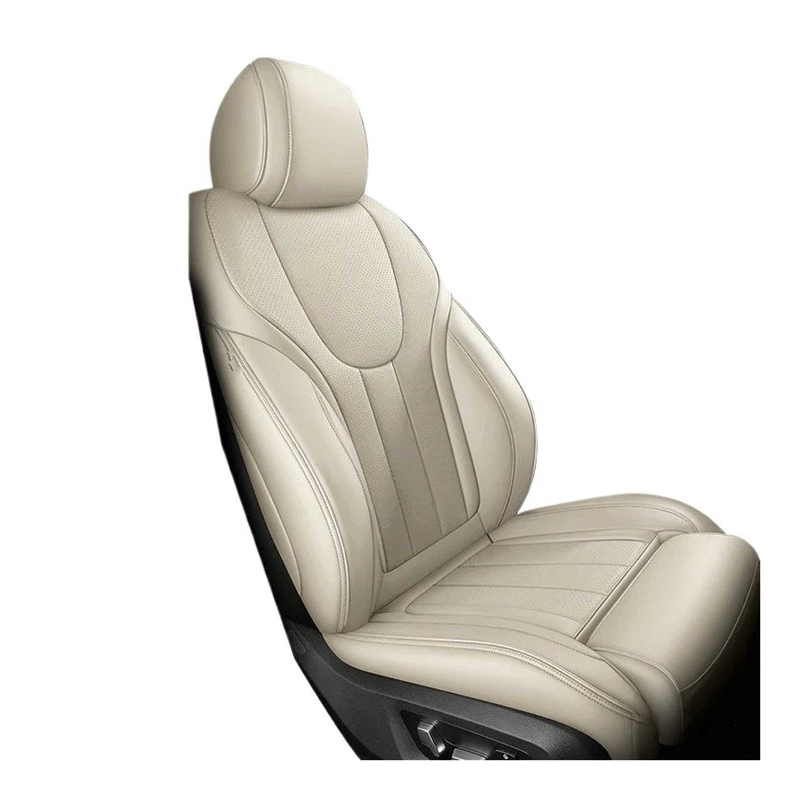 Für VW Für Beetle Für Polo Für Tiguan Für Touareg Für Amarok Für Caddy Autositzbezüge Vordere Reihe Kompletter Satz Sitzbezüge Autositzbezug(1 Piece Beige) von VETJMUA