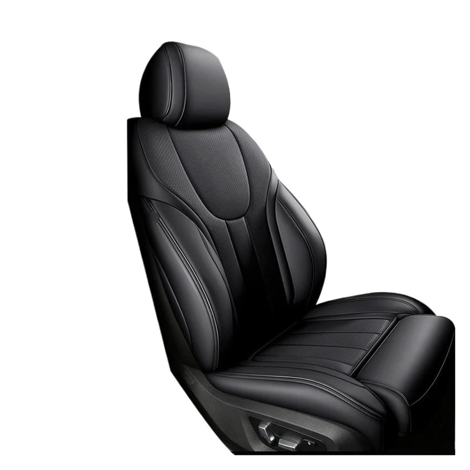 Für VW Für Beetle Für Polo Für Tiguan Für Touareg Für Amarok Für Caddy Autositzbezüge Vordere Reihe Kompletter Satz Sitzbezüge Autositzbezug(1 Piece Black) von VETJMUA