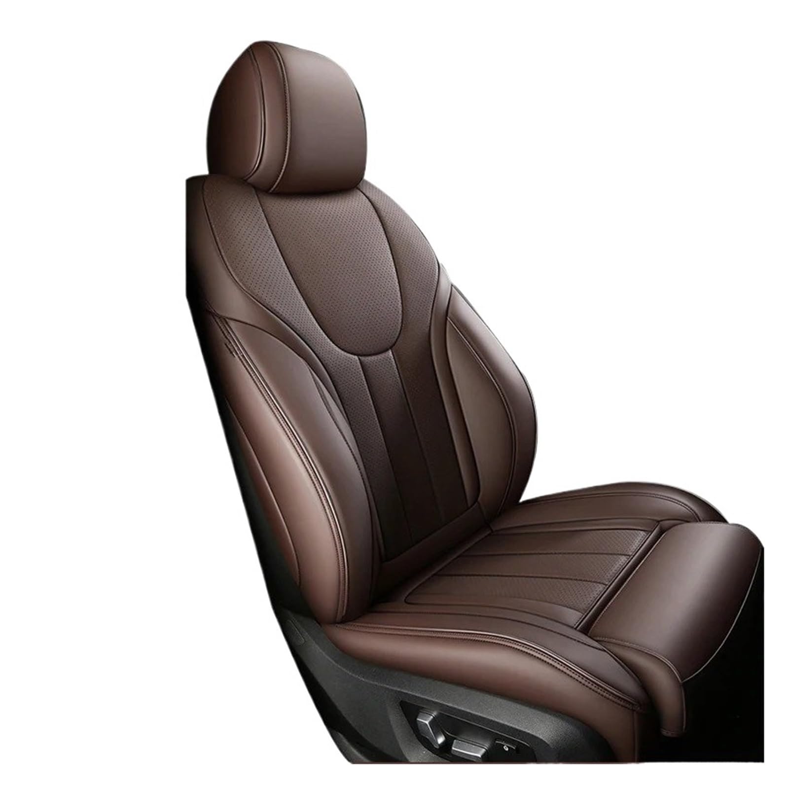 Für VW Für Beetle Für Polo Für Tiguan Für Touareg Für Amarok Für Caddy Autositzbezüge Vordere Reihe Kompletter Satz Sitzbezüge Autositzbezug(1 Piece Coffee) von VETJMUA
