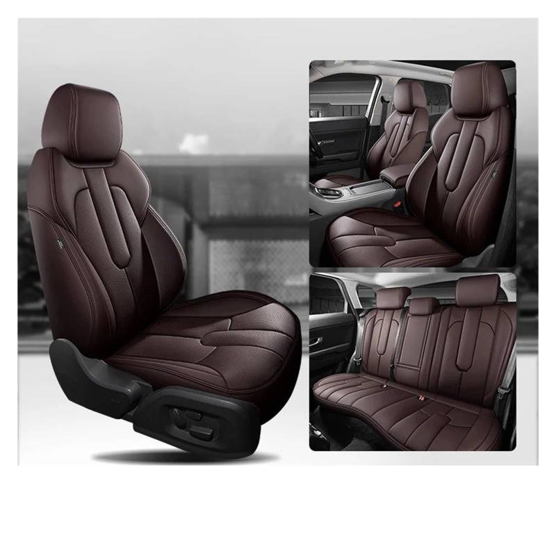 Für Volvo XC90 V50 S60 V40 C30 S80 XC70 S90 C70 Leder-Autositzbezüge Für Die Erste Reihe Und EIN Komplettes Set Von Sitzbezügen Autositzbezug(Full Set-Coffee) von VETJMUA