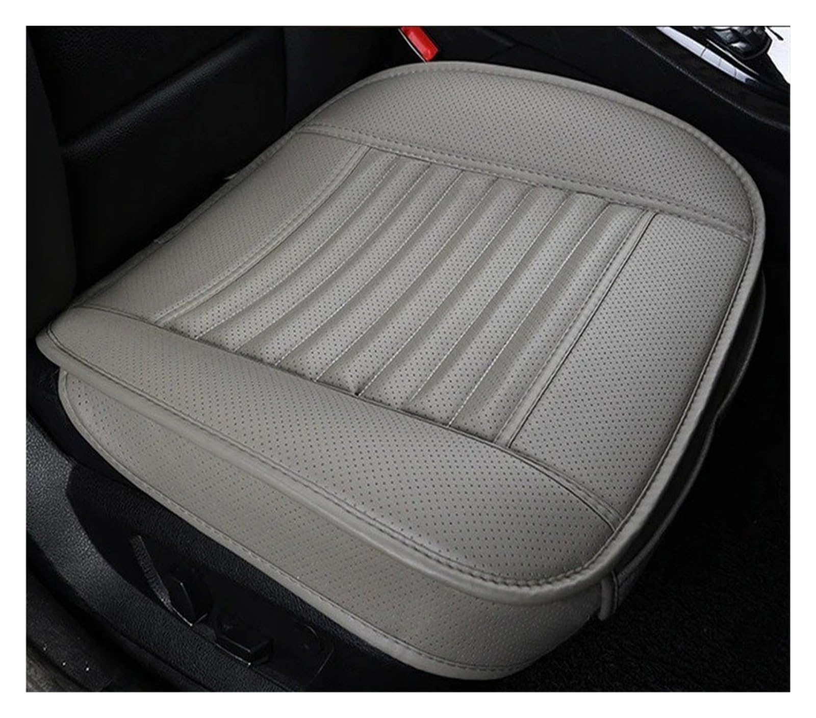Ledersitzbezüge Autokissen Vier Jahreszeiten Autos Sitzbezug Universal Pad Matten Schutz Autositzbezug(2*Gray) von VETJMUA
