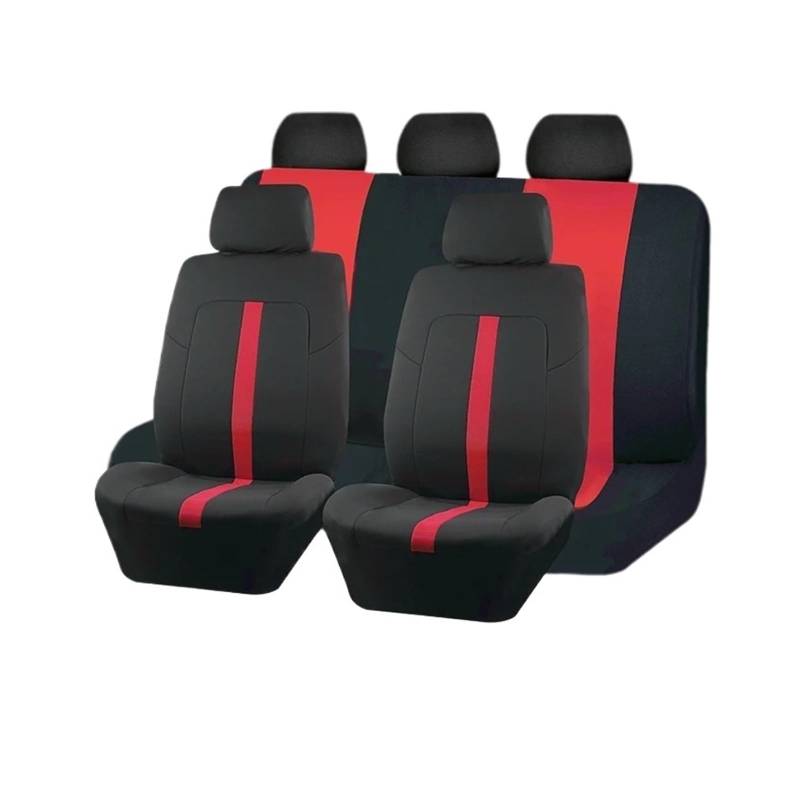 Passend Für Die Meisten Auto-, SUV-, LKW- Und Van-Sitzbezüge. Universelle Autositzbezüge Aus Polyester Im Sportlichen Design Autositzbezug(A 5 Seat Red) von VETJMUA