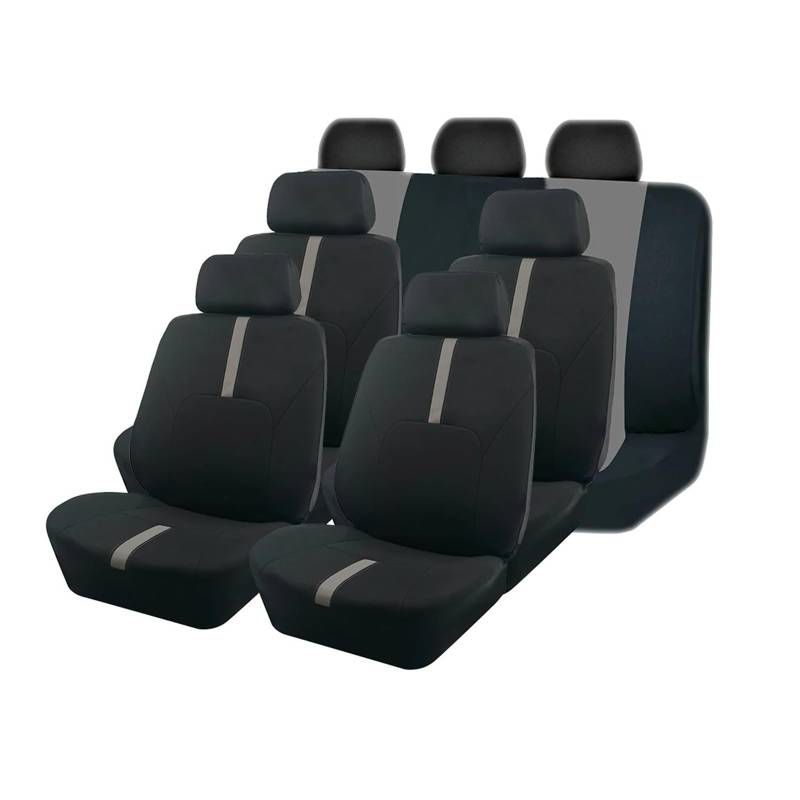 Passend Für Die Meisten Auto-, SUV-, LKW- Und Van-Sitzbezüge. Universelle Autositzbezüge Aus Polyester Im Sportlichen Design Autositzbezug(B 7 Seat Gray) von VETJMUA