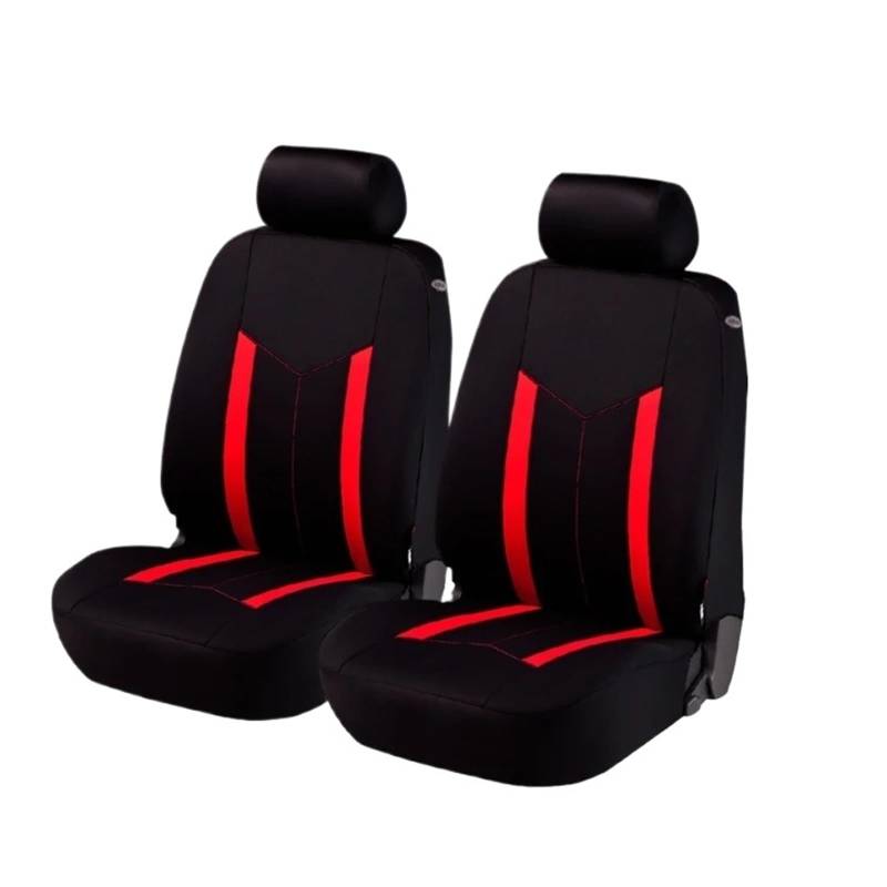 Passend Für Die Meisten Auto-SUV-Van-Autozubehör-Innenausstattung. Universelles Polyester-Autositzbezüge-Set Im Sport-Stil Autositzbezug(Red 2 seat Front) von VETJMUA