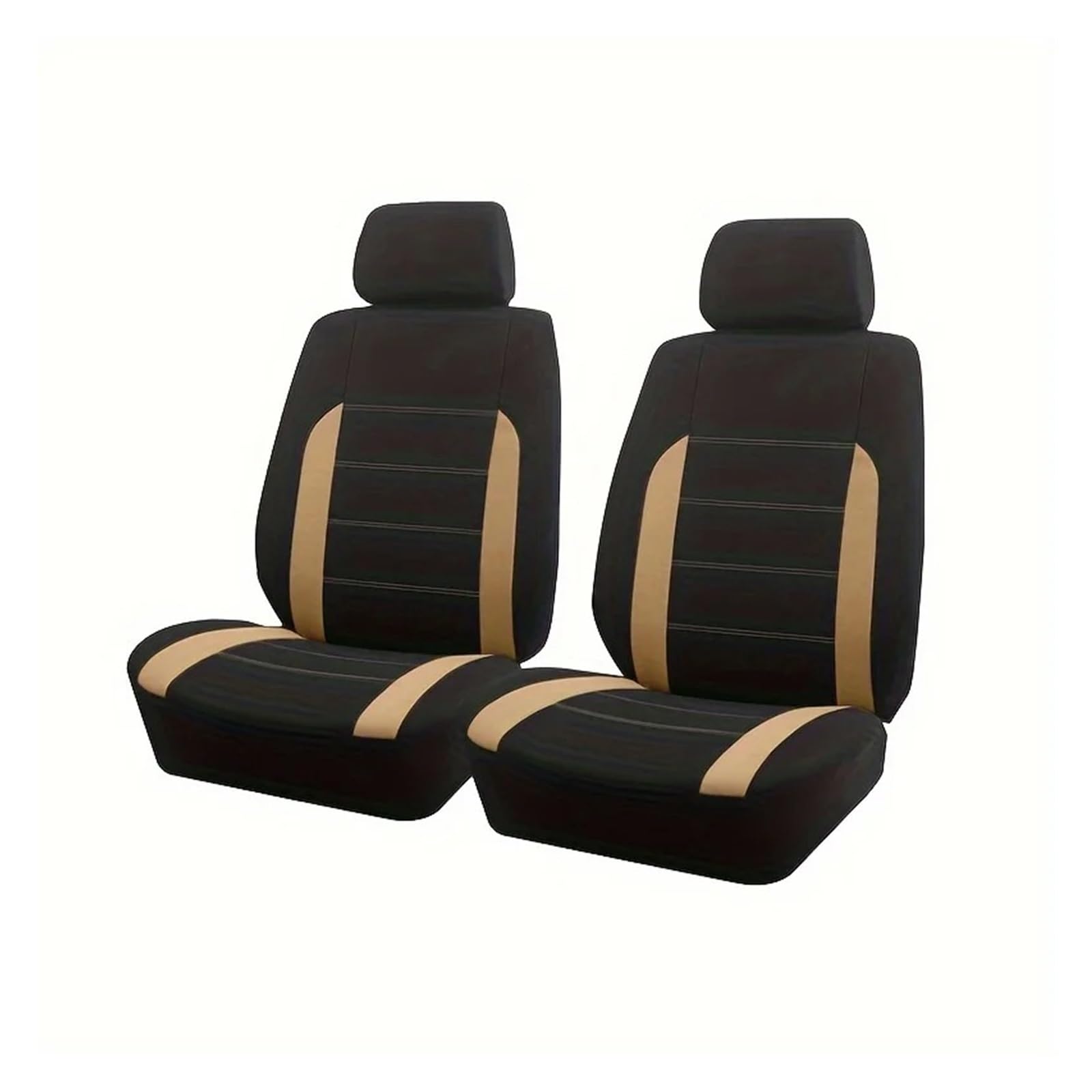 Passend Für Die Meisten Autos Schlichter Stoff Zweifarbig Stilvoll Universelles Autositzbezug Aus Polyester Autozubehör Sitzschutz Autositzbezug(Type C Beige 2 Seat) von VETJMUA
