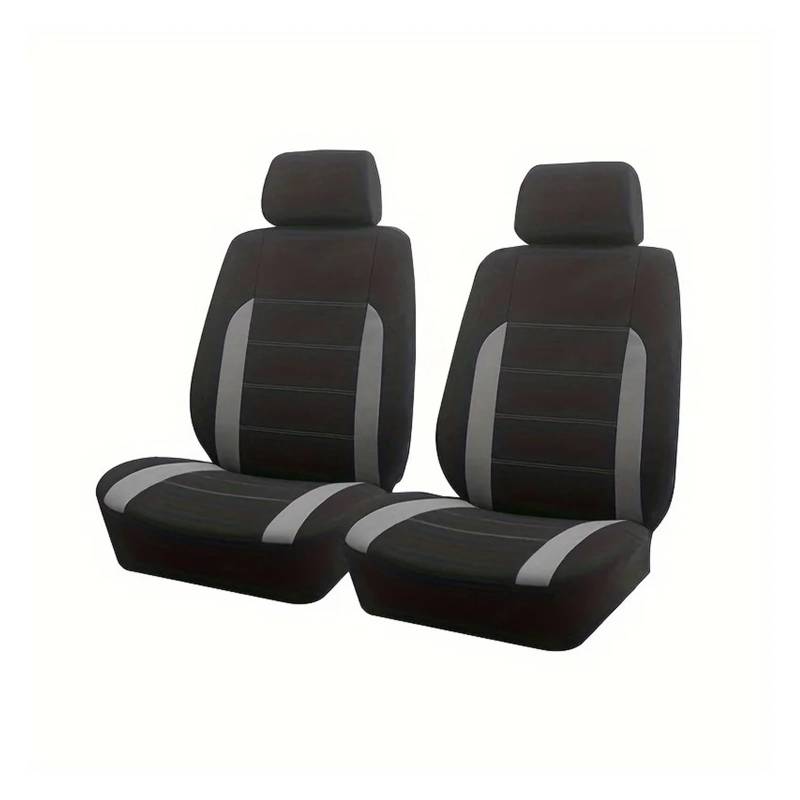 Passend Für Die Meisten Autos Schlichter Stoff Zweifarbig Stilvoll Universelles Autositzbezug Aus Polyester Autozubehör Sitzschutz Autositzbezug(Type C Gray 2 Seat) von VETJMUA