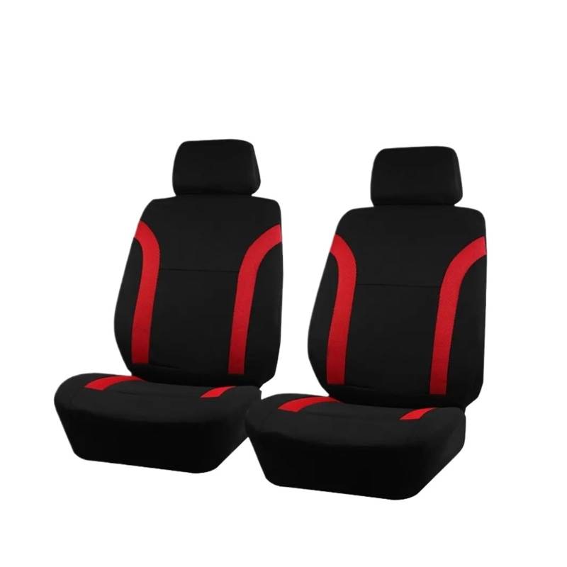 Passend Für Die Meisten Autos Schlichter Stoff Zweifarbig Stilvoll Universelles Autositzbezug Aus Polyester Autozubehör Sitzschutz Autositzbezug(TypeA Red 2 Seat) von VETJMUA