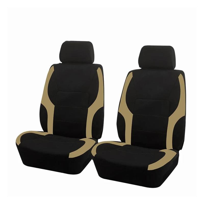 Passend Für Die Meisten Autos Schlichter Stoff Zweifarbig Stilvoll Universelles Autositzbezug Aus Polyester Autozubehör Sitzschutz Autositzbezug(TypeB Beige 2 Seat) von VETJMUA