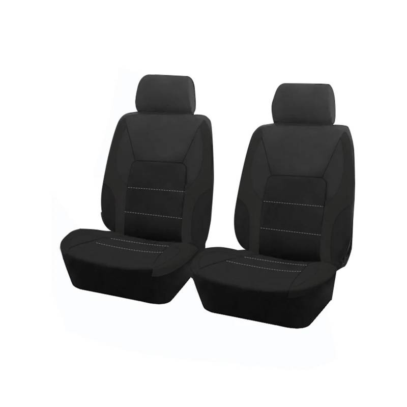 Passend Für Die Meisten Autos Schlichter Stoff Zweifarbig Stilvoll Universelles Autositzbezug Aus Polyester Autozubehör Sitzschutz Autositzbezug(TypeB Black 2 Seat) von VETJMUA