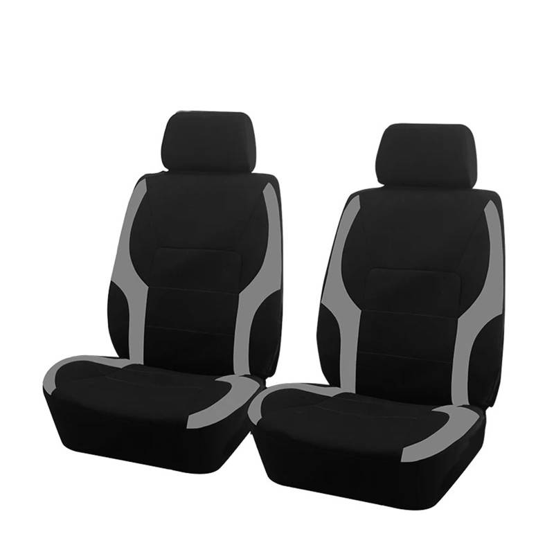 Passend Für Die Meisten Autos Schlichter Stoff Zweifarbig Stilvoll Universelles Autositzbezug Aus Polyester Autozubehör Sitzschutz Autositzbezug(TypeB Gray 2 Seat) von VETJMUA
