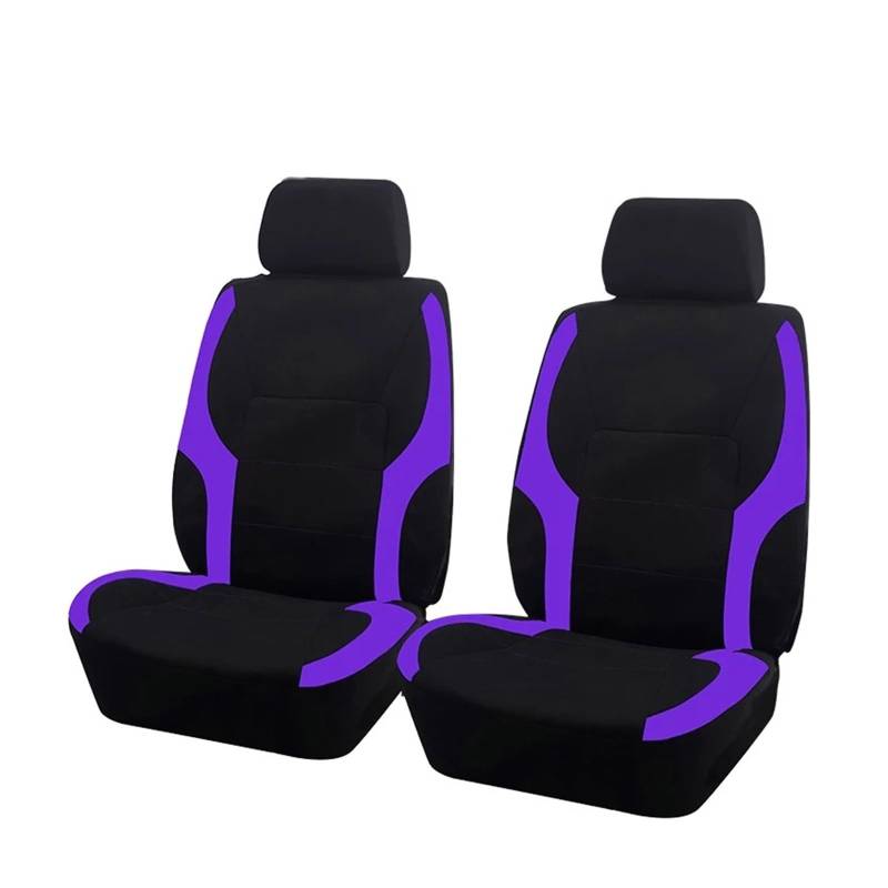 Passend Für Die Meisten Autos Schlichter Stoff Zweifarbig Stilvoll Universelles Autositzbezug Aus Polyester Autozubehör Sitzschutz Autositzbezug(TypeB Purple 2 Seat) von VETJMUA