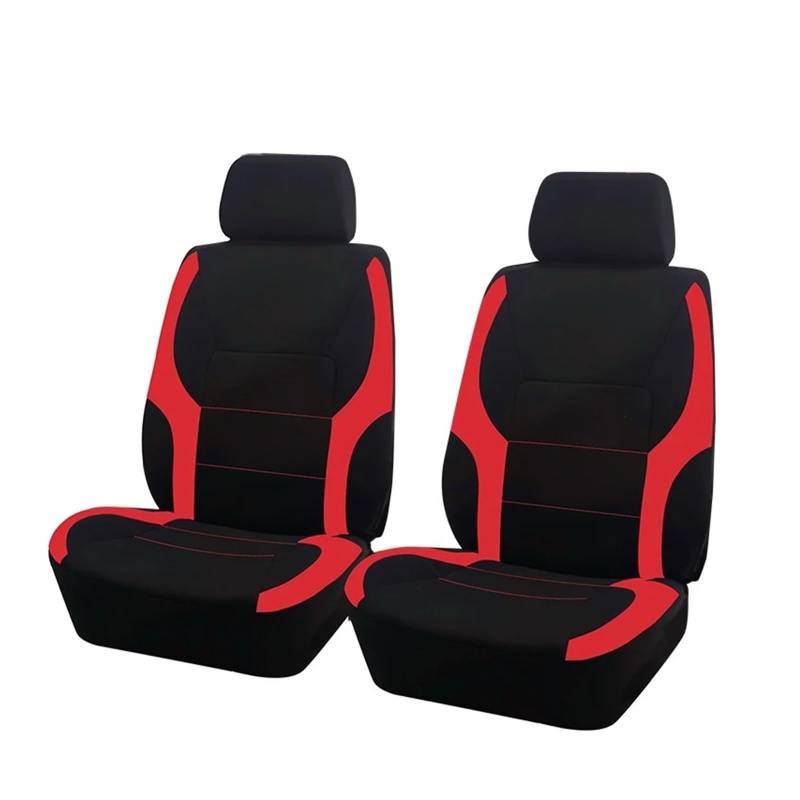 Passend Für Die Meisten Autos Schlichter Stoff Zweifarbig Stilvoll Universelles Autositzbezug Aus Polyester Autozubehör Sitzschutz Autositzbezug(TypeB Red 2 Seat) von VETJMUA