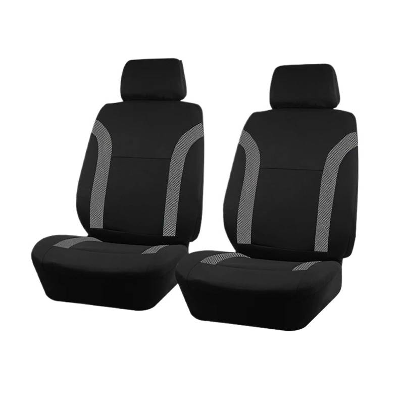 Passend Für Die Meisten Autos Schlichter Stoff Zweifarbig Stilvoll Universelles Autositzbezug-Set Aus Polyester Autozubehör Sitzschutz Autositzbezug(TypeA Gray 2 seat) von VETJMUA