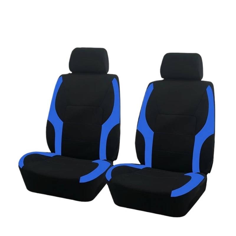 Passend Für Die Meisten Autos Schlichter Stoff Zweifarbig Stilvoll Universelles Autositzbezug-Set Aus Polyester Autozubehör Sitzschutz Autositzbezug(TypeB Blue 2 seat) von VETJMUA