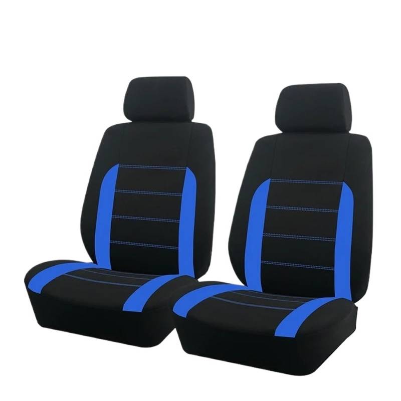 Passend Für Die Meisten Autos Schlichter Stoff Zweifarbig Stilvoll Universelles Autositzbezug-Set Aus Polyester Autozubehör Sitzschutz Autositzbezug(TypeC Blue 2 seat) von VETJMUA