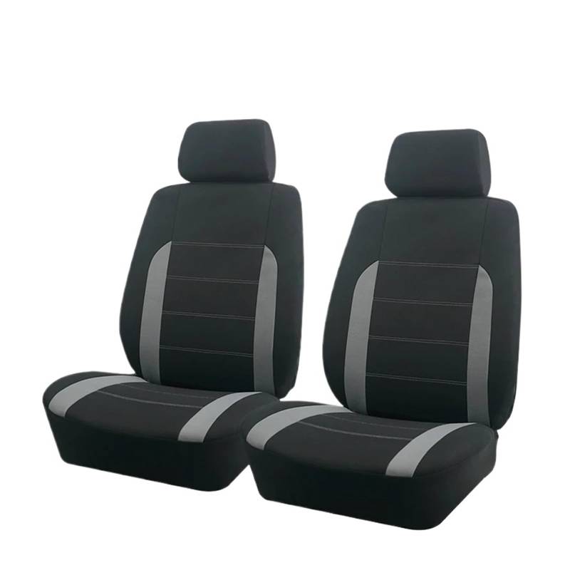 Passend Für Die Meisten Autos Schlichter Stoff Zweifarbig Stilvoll Universelles Autositzbezug-Set Aus Polyester Autozubehör Sitzschutz Autositzbezug(TypeC Gray 2 seat) von VETJMUA