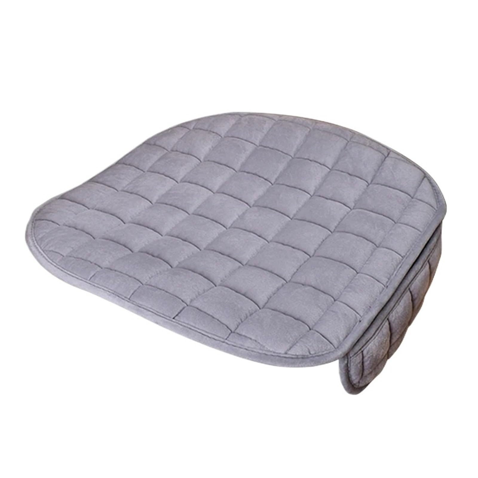 Plüsch Auto Sitzbezüge Set Auto Sitzkissen Winter Auto Sitz Protector Weiche Anti Slip Pads Autositzbezug(O1 Gray Front*1piece) von VETJMUA