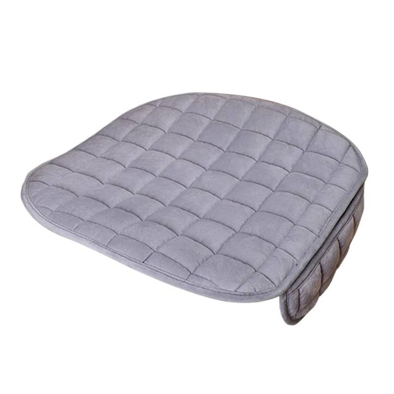 Plüsch Auto Sitzbezüge Set Auto Sitzkissen Winter Auto Sitz Protector Weiche Anti Slip Pads Autositzbezug(O1 Gray Front*1piece) von VETJMUA