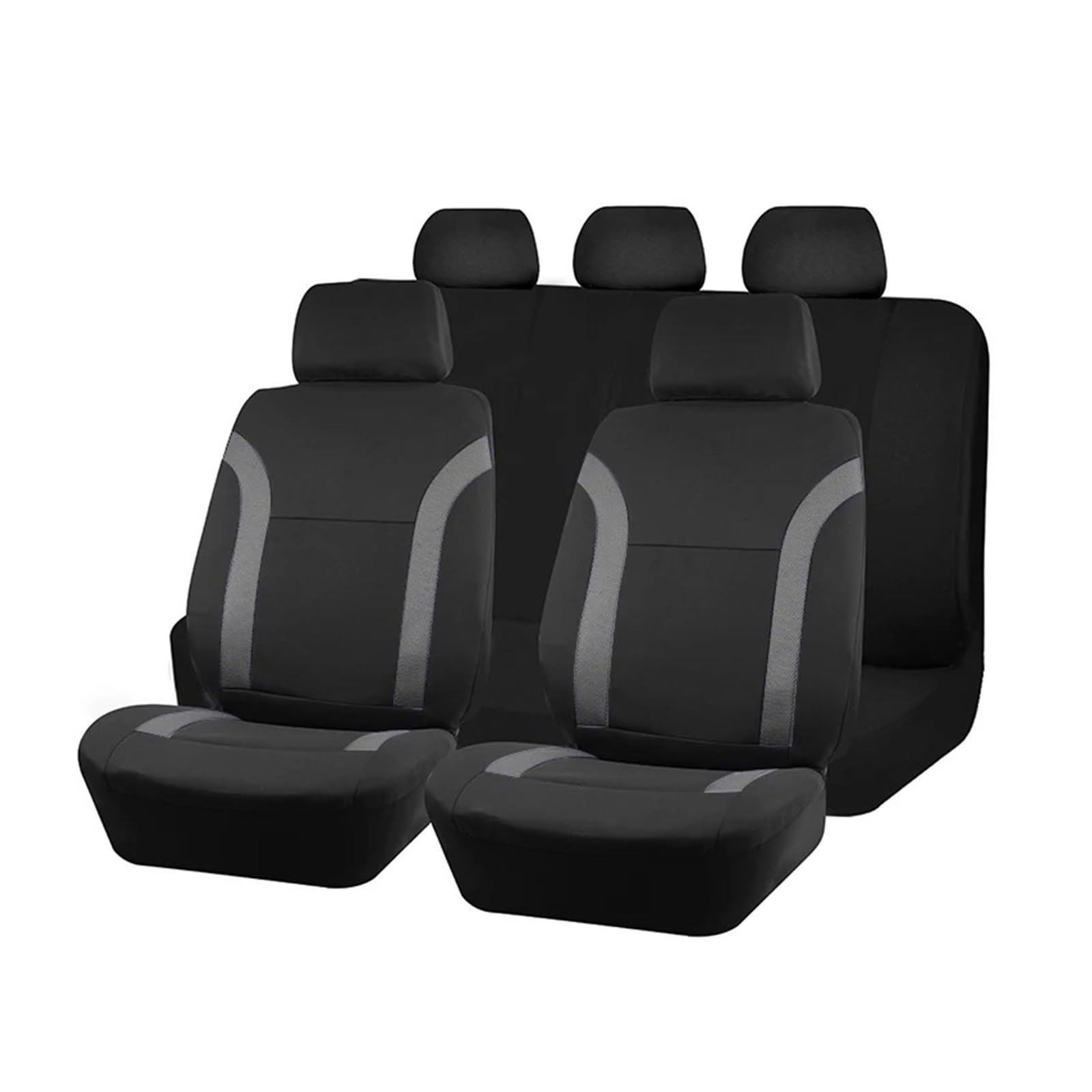 Universal Atmungsaktive Auto Sitzbezüge Air Mesh Stoff Spleißen Mit Polyester Stoff Zubehör Innen Autositzbezug(Gray 5 seat) von VETJMUA
