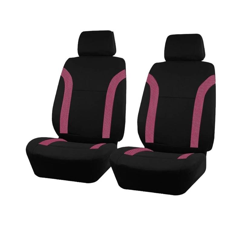 Universal Atmungsaktive Auto Sitzbezüge Air Mesh Stoff Spleißen Mit Polyester Stoff Zubehör Innen Autositzbezug(Pink 2 Front seat) von VETJMUA