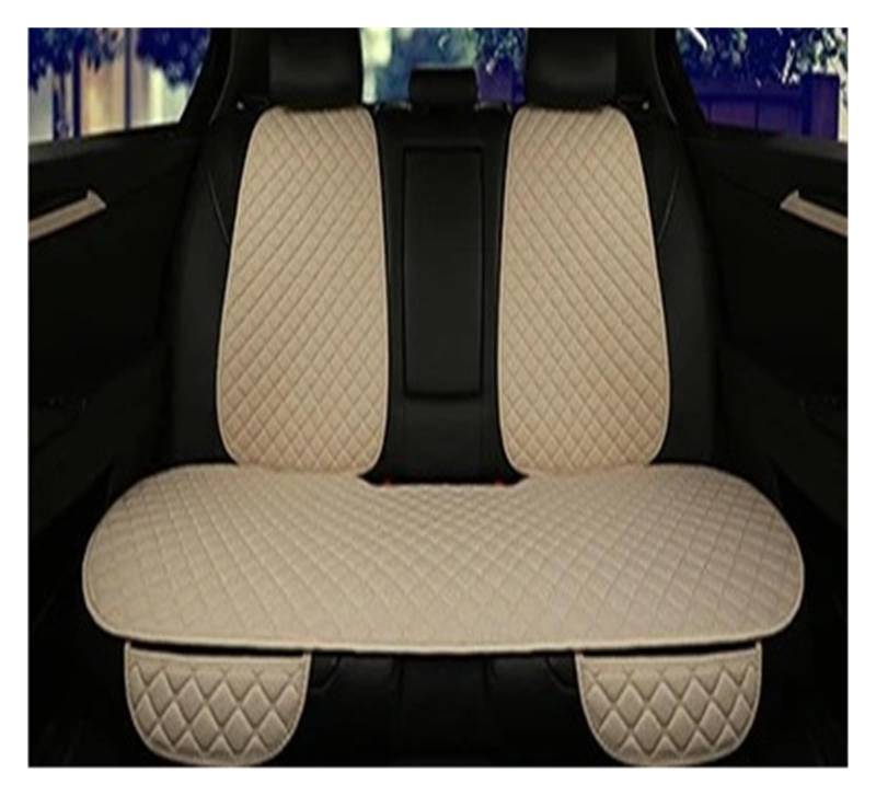 Universal Auto Innen Auto Sitz Abdeckung Protector Leinen Vorne Hinten Zurück Flachs Kissen Pad Matte Autositzbezug(Beige Back Row) von VETJMUA