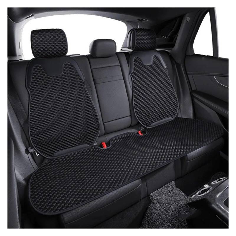 Universal Autositz Ice Silk Kissen Atmungsaktive Sitzbezüge Auto Sitzkissen Split Einzelsitz Hinten Set Autositzbezug(Black Rear Seat) von VETJMUA