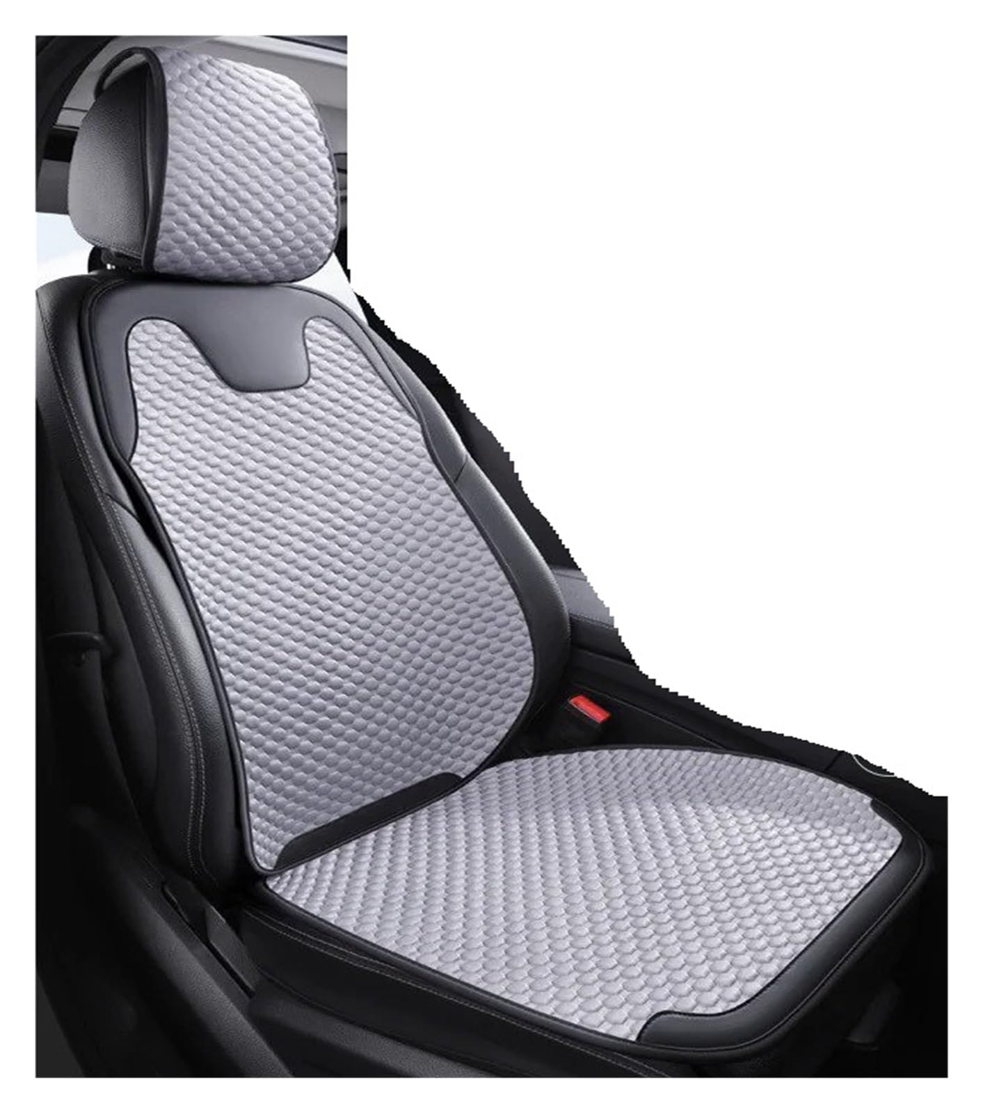Universal Autositz Ice Silk Kissen Atmungsaktive Sitzbezüge Auto Sitzkissen Split Einzelsitz Hinten Set Autositzbezug(Grey Front Seat) von VETJMUA
