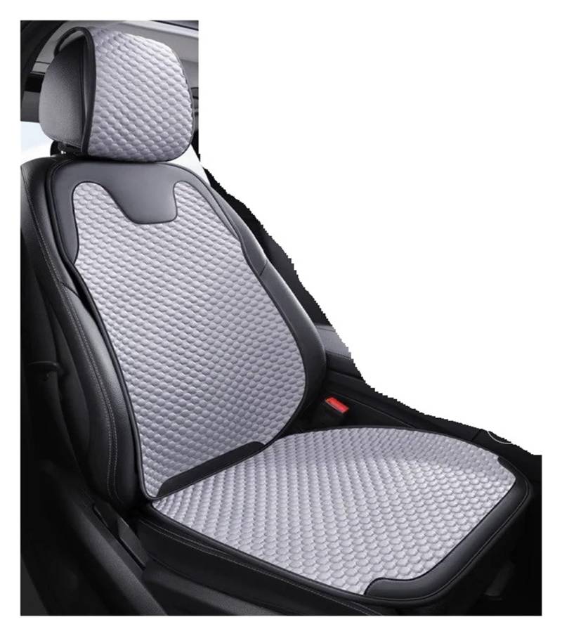 Universal Autositz Ice Silk Kissen Atmungsaktive Sitzbezüge Auto Sitzkissen Split Einzelsitz Hinten Set Autositzbezug(Grey Front Seat) von VETJMUA