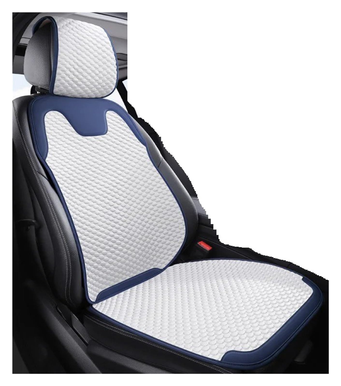 Universal Autositz Ice Silk Kissen Atmungsaktive Sitzbezüge Auto Sitzkissen Split Einzelsitz Hinten Set Autositzbezug(White Front Seat) von VETJMUA