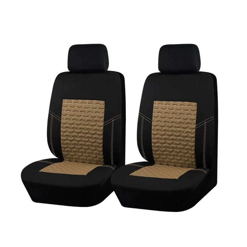 Universal Autositzbezüge Reifen Textur Presse Atmungsaktive Stoff Sitzbezüge Autositzbezug(Black Beige 2 seat) von VETJMUA