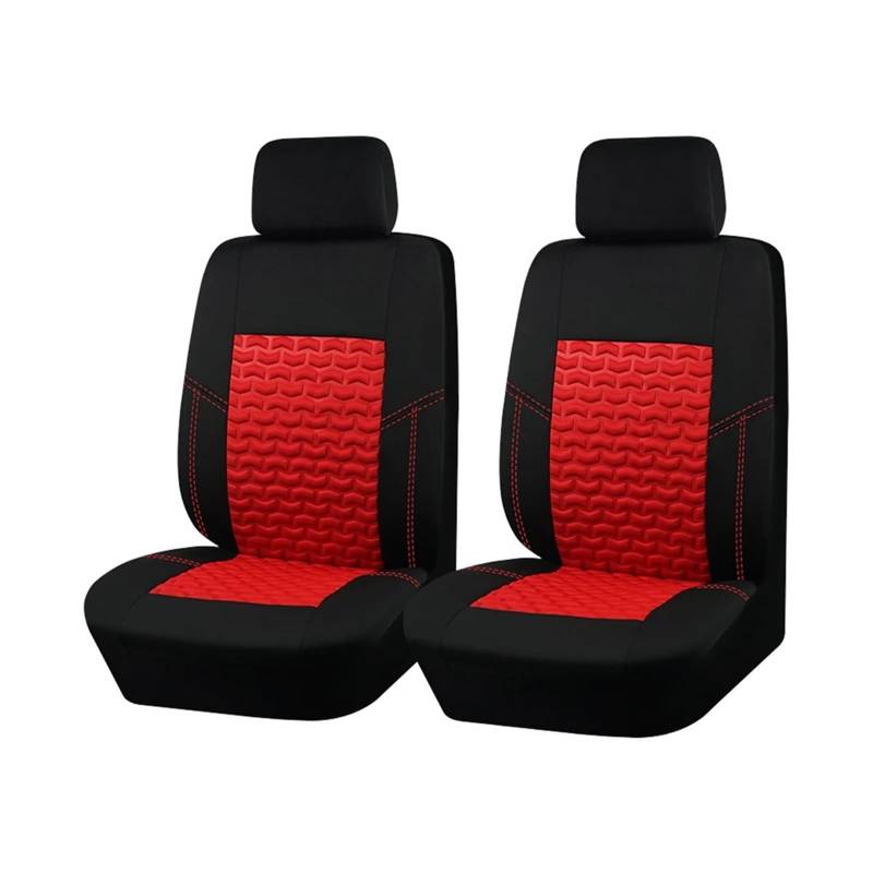 Universal Autositzbezüge Reifen Textur Presse Atmungsaktive Stoff Sitzbezüge Autositzbezug(Black Red 2 seat) von VETJMUA