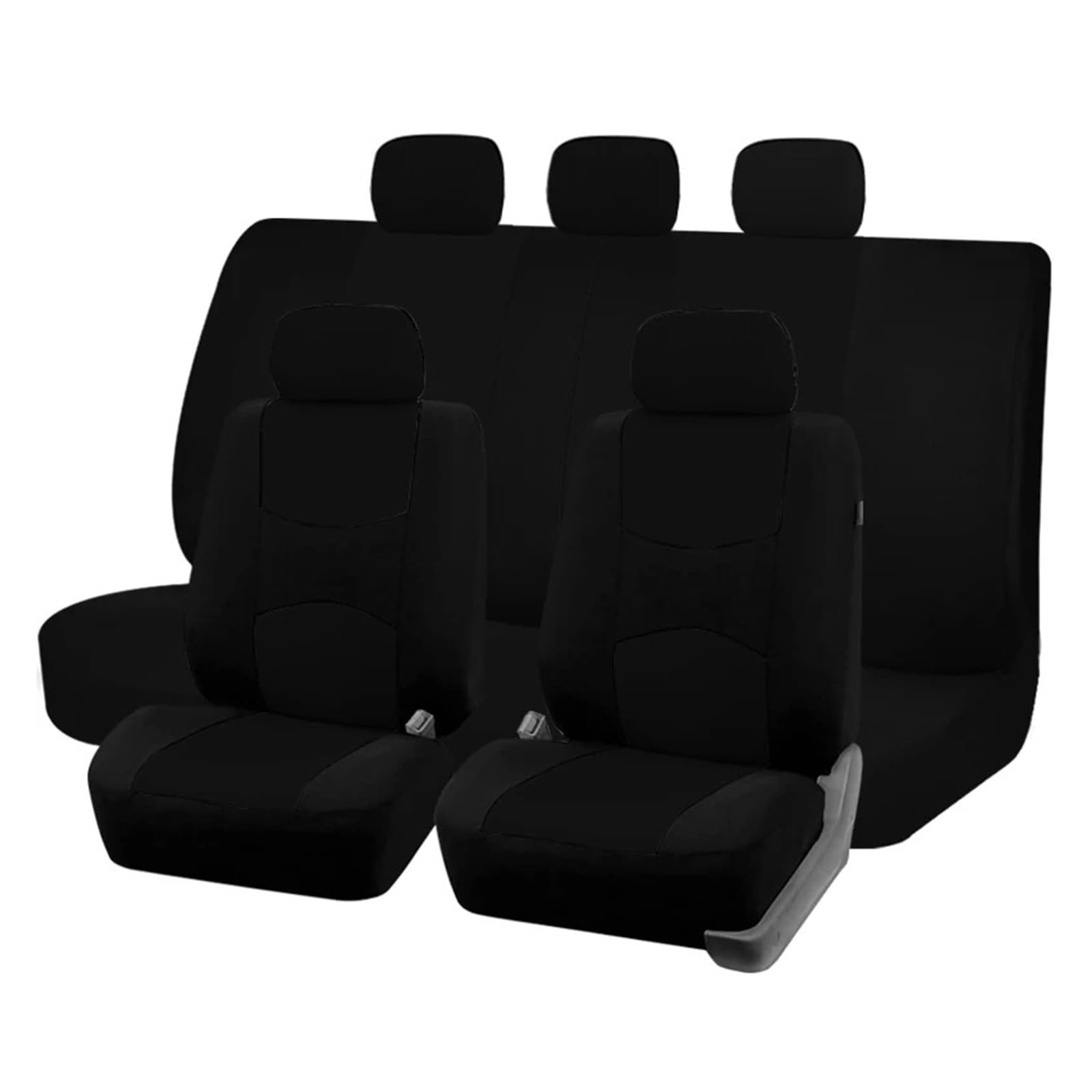 Universal Autositzbezug Autozubehör Innenraum Mit Airbag-kompatiblem Sitzbezug Autositzbezug(Black Set) von VETJMUA