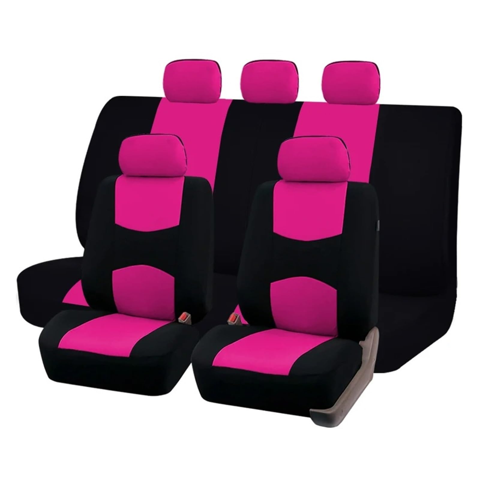Universal Autositzbezug Autozubehör Innenraum Mit Airbag-kompatiblem Sitzbezug Autositzbezug(Pink Set) von VETJMUA