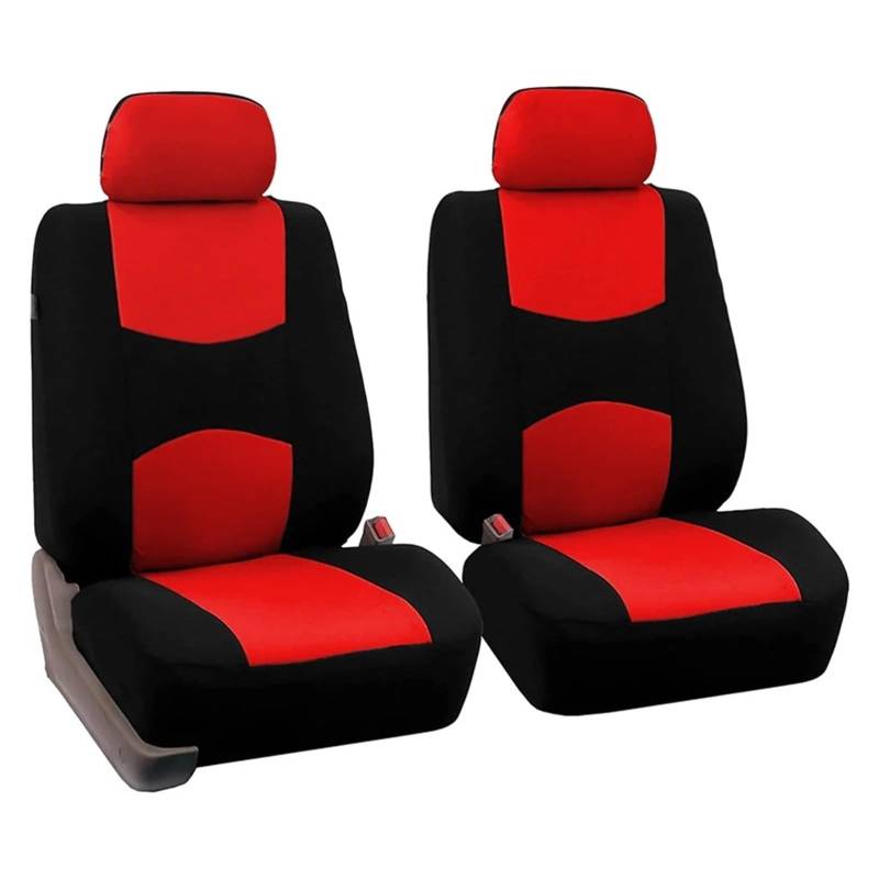 Universal Autositzbezug Autozubehör Innenraum Mit Airbag-kompatiblem Sitzbezug Autositzbezug(Red 2F) von VETJMUA