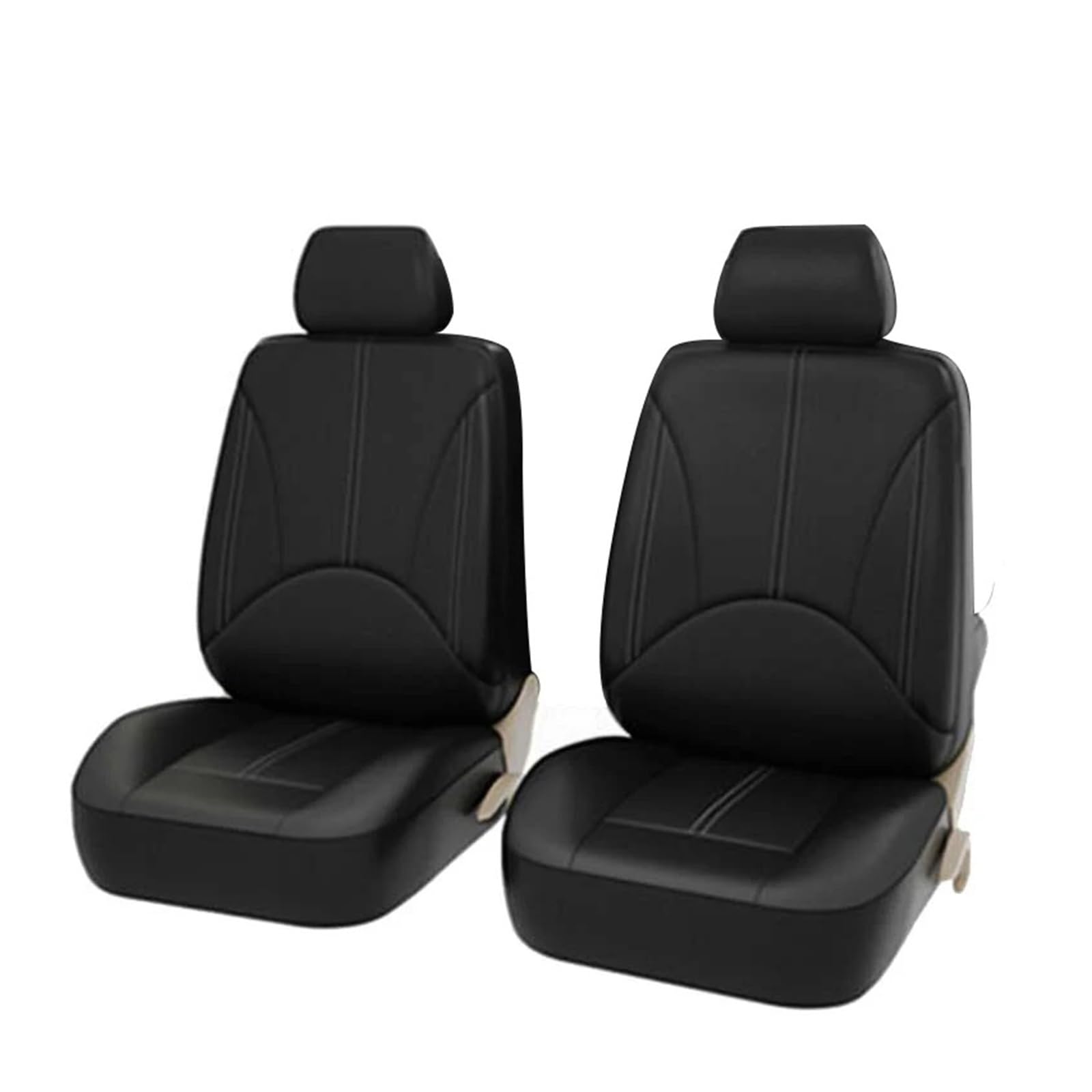 Universal-Autositzbezug-Set Atmungsaktives Autositzkissen Vollumwickelter Sitzbezug Kompatibel Mit Airbag Autositzbezug(Black Front x 2) von VETJMUA