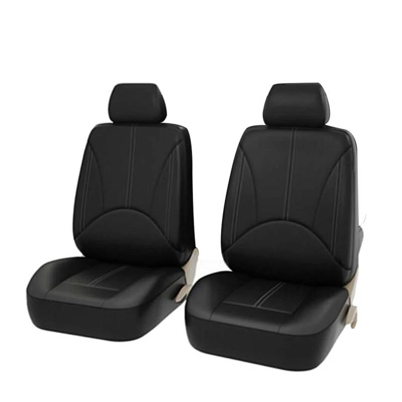Universal-Autositzbezug-Set Atmungsaktives Autositzkissen Vollumwickelter Sitzbezug Kompatibel Mit Airbag Autositzbezug(Black Front x 2) von VETJMUA